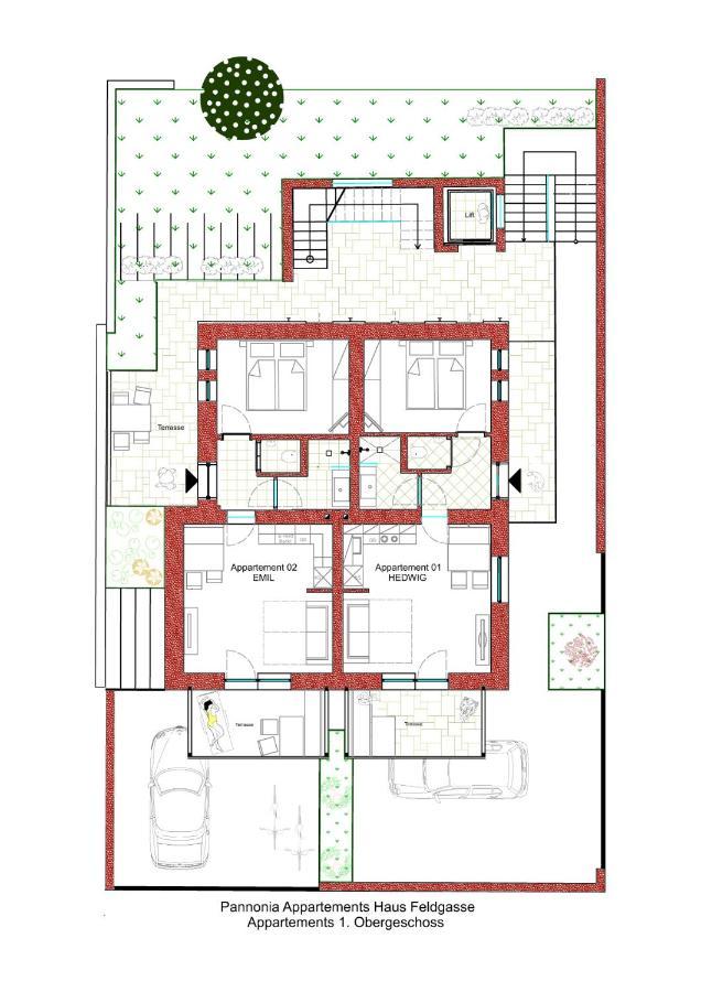 ניוסדיל אם סי Pannonia Appartements 2 מראה חיצוני תמונה